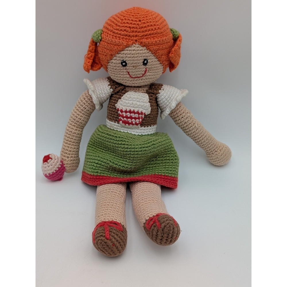 Pebble Knit Girl Doll Plush 12 Inch Stuffed Animal Toy